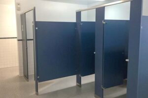 Clean and well-maintained restrooms and private showers at Sparks Marina RV Park, offering comfort and convenience for guests